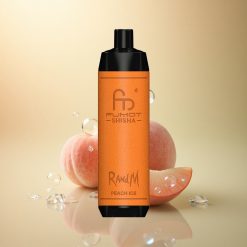 RandM Fumot Shisha 10000 Puffs אפרסק קרח עם סוללת 850 mAh וניקוטין 0.5%