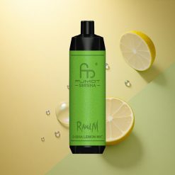 RandM Fumot Shisha 10000 Puffs לימון נענע שישה עם סוללה 850 mAh וניקוטין 0.5%