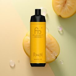 RandM Fumot Shisha 10000 Puffs מנגו קרח עם סוללת 850mAh וניקוטין 0.5%