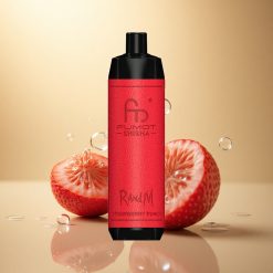 RandM Fumot Shisha 10000 Puffs תות פאנץ' עם 0.5% ניקוטין וסוללת 850 mAh