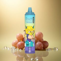 RandM Fumot Tornado 15000 Puffs גלידת ענבים עם 5% ניקוטין ו-850mAh