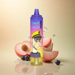 RandM Fumot Tornado 15000 Puffs ממתק אפרסק אוכמניות עם סוללת 850mAh וניקוטין 5%