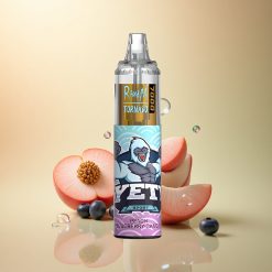 RandM Fumot Tornado 7000 Puffs סוכריות אפרסק ואוכמניות עם 5% ניקוטין ו-850 mAh