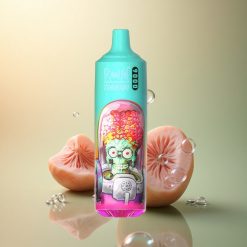 RandM Fumot Tornado 9000 Puffs כחול חמוץ פטל עם סוללה 850 mAh וסליל מש