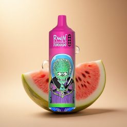 RandM Fumot Tornado 9000 Puffs מסטיק אבטיח עם סוללה 850 mAh וסליל מש