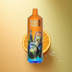 RandM Fumot Tornado 9000 Puffs סודה כתומה עם סליל משי ומסך RGB