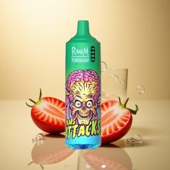 RandM Fumot Tornado 9000 Puffs תות לימונדה עם סוללת 850 mAh וסליל מש
