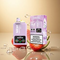 Razz Bar 40000 Puffs תות אבטיח - ענבים קרח עם מסך וסוללת 650mAh ותכולת ניקוטין 5%