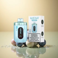 Razz Bar 50K Puffs אוכמניות קרח עם סליל מש 1.0 אוהם סוללת 650 mAh