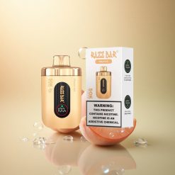 Razz Bar 50K Puffs אפרסק קרח עם סליל משי 1.0 אוהם ו-650 mAh