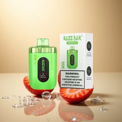 Razz Bar 50K Puffs תות קרח עם סוללת 650mAh ותוכן ניקוטין 2%